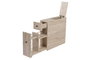 Hanah Home Armario de Baño Travertino, Mueble Auxiliar Elegante con 2 Cajones y Estanterías, Tablero de Partículas Melamina 18mm, Color Travertino